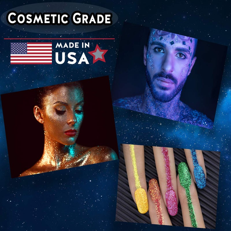 Alternative Imagination Sunny Gold Biodegradable Glitter 1/2 Ounce - Made from Plant Cellulose, Earth Friendly. Perfect for Body, Cosmetics, Crafts, DIY Projects. Can be Mixed with Lotions, Gels, Oils, Face Paint - Image 2