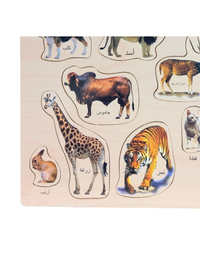 Wooden Puzzle with 11 Pieces of Different Animals - Image 3
