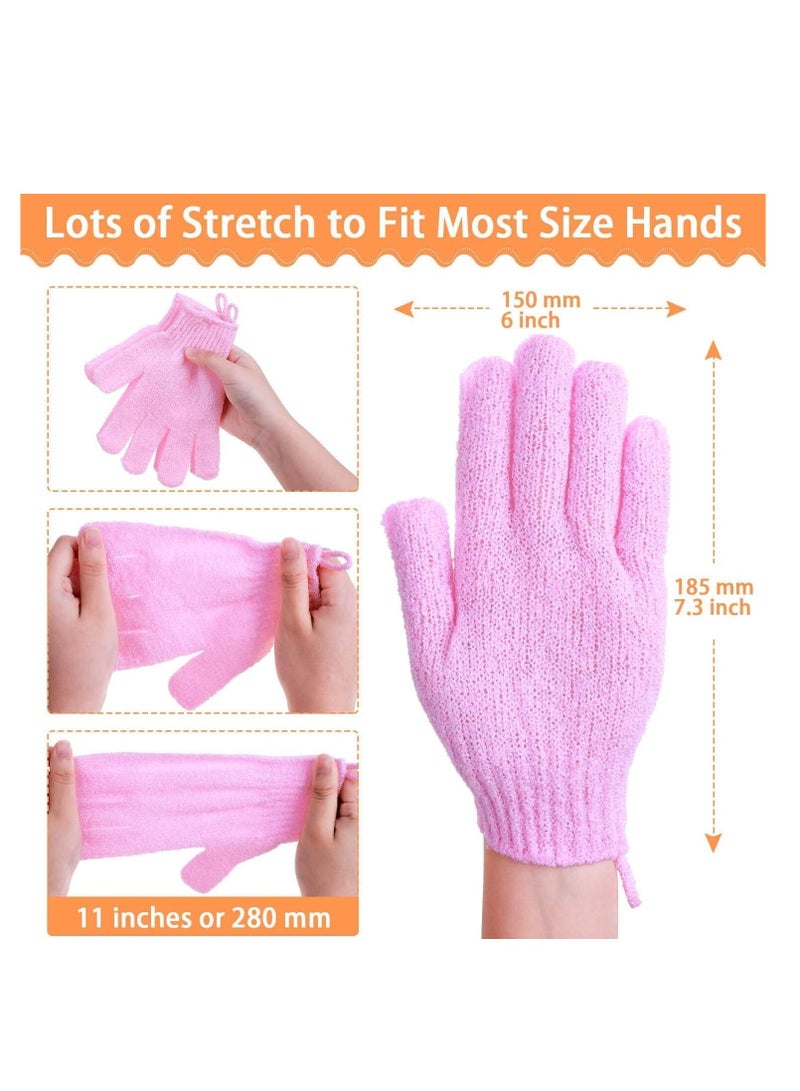 ECVV 12 Pairs Exfoliating Bath Gloves,Made of 100% NYLON, 12 Colors Double Sided Exfoliating Gloves for Beauty Spa Massage Skin Shower Scrubber Bathing Accessories | RANDOM COLOR | - Image 2