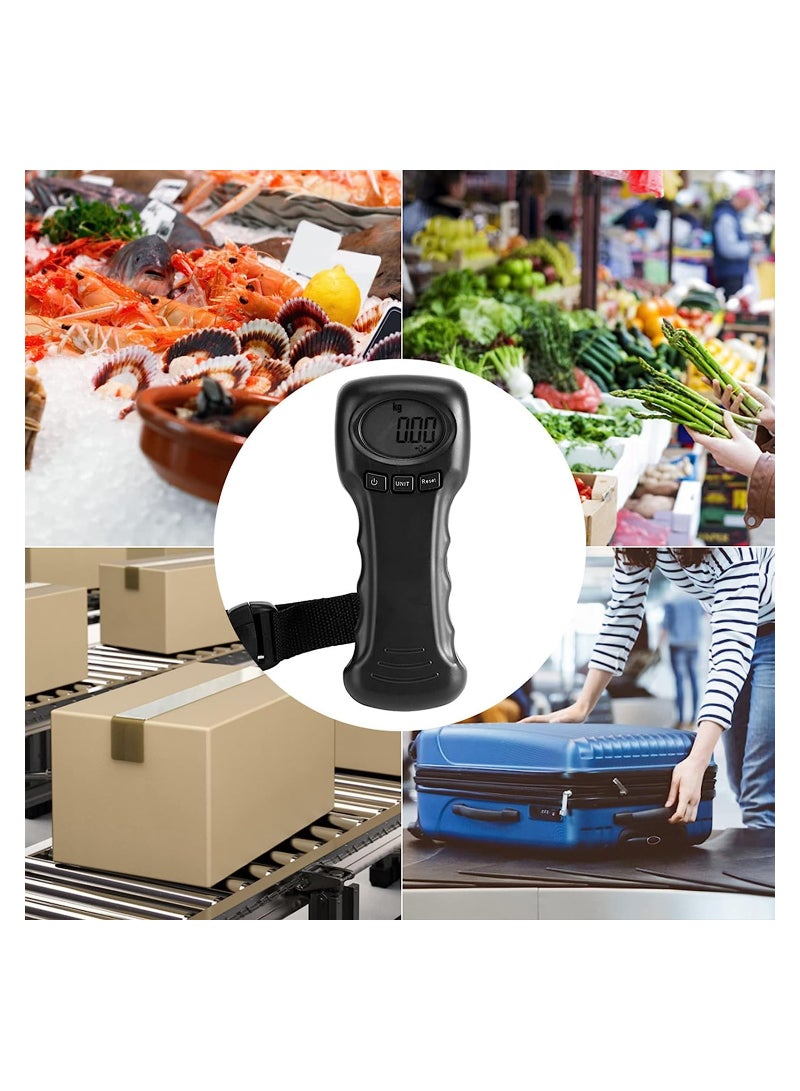 SOLARAE Portable Digital Luggage Scale, 50kg/110lb Mini Travel Scale for Luggage Bags with LCD Display, Auto Lock Reading After Weighing, for Travel Household Outdoor Weighing - Image 4