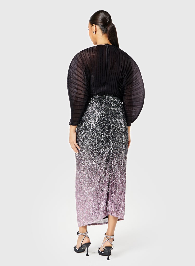 ثريدز باي اجوني فستان ترتر أومبر - Image 2