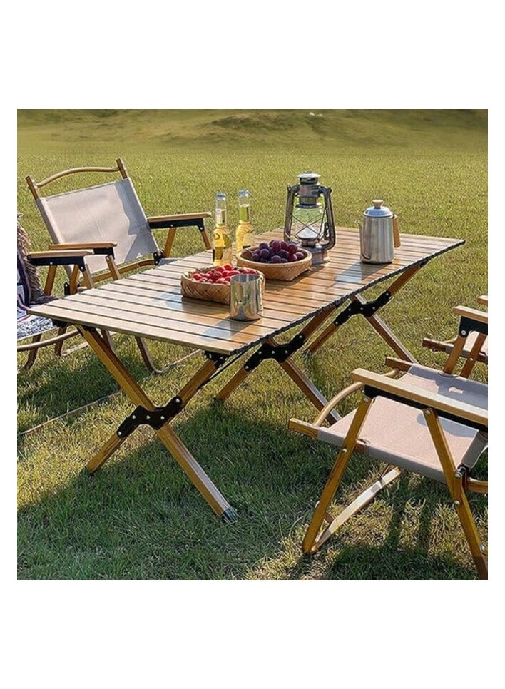 يولان طاولة تخييم خشبية للسفر قابلة للطي منخفضة الارتفاع من يولان للأماكن الخارجية/الداخلية - Image 3