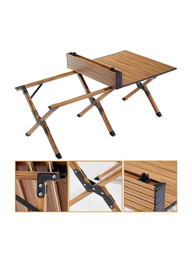 يولان طاولة تخييم خشبية للسفر قابلة للطي منخفضة الارتفاع من يولان للأماكن الخارجية/الداخلية - Image 5