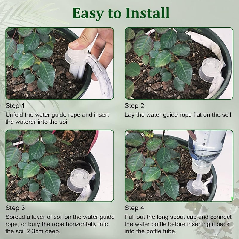 Luckam Self Watering Spikes, 5 Pack Automatic Plant Watering Stakes, Potted Plants Self Watering Spikes Plant Watering for Outdoor & Indoor Self-Watering Stakes - Image 2