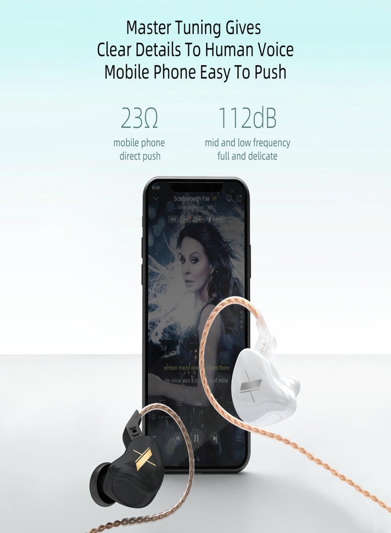 كي زد سماعات أذن KZ EDX HIFI داخل الأذن، سماعات مراقبة DIY، سماعات أذن 1DD رياضية لتقليل الضوضاء بدون ميكروفون - Image 2