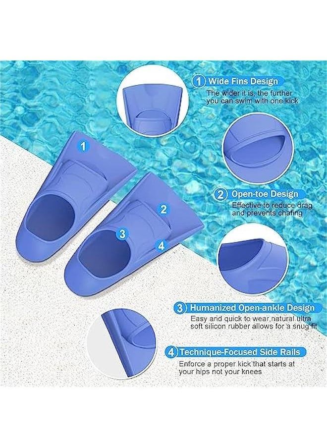 HOOKOR Swimming Training Fins,Comfortable Silicone Flippers for Swimming and Diving,Size Suitable Kids Girls Boys  - Image 2