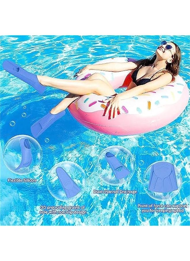 HOOKOR Swimming Training Fins,Comfortable Silicone Flippers for Swimming and Diving,Size Suitable Kids Girls Boys  - Image 4
