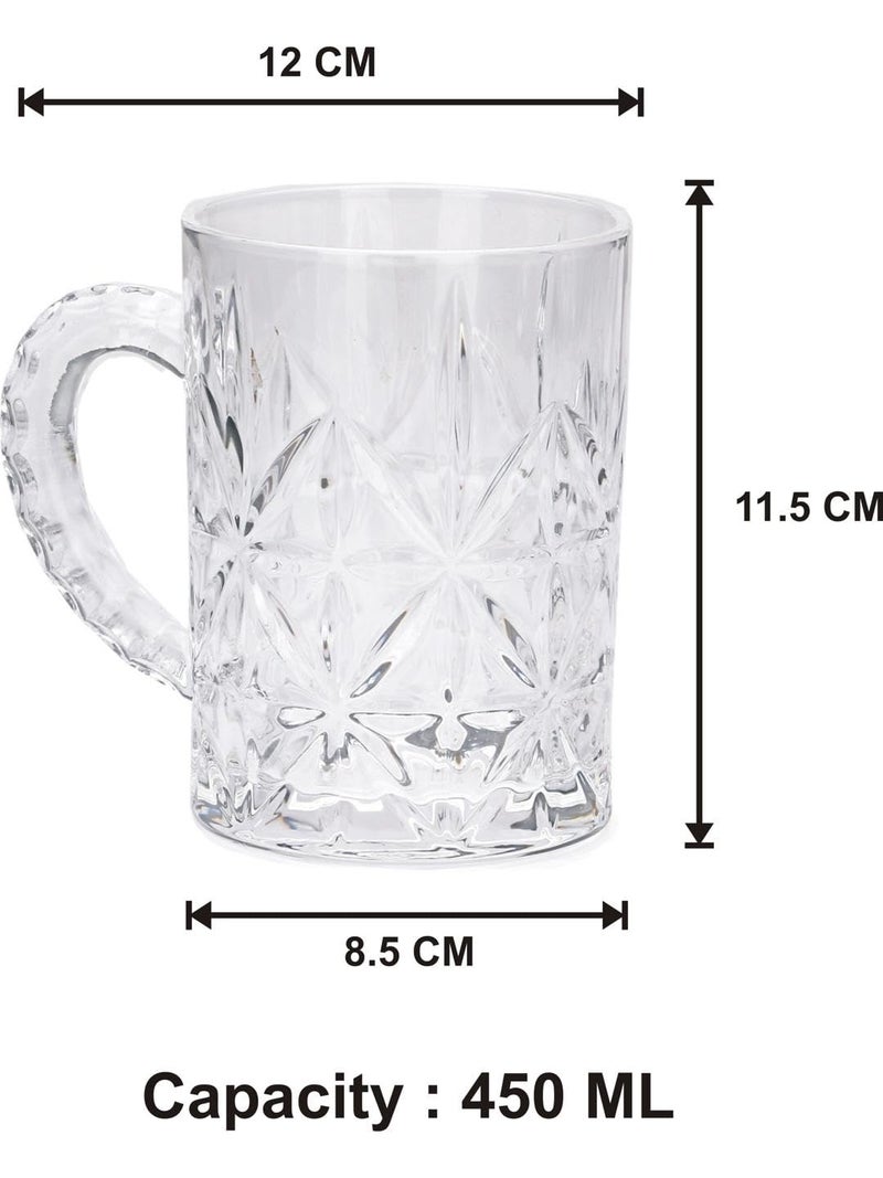 Somil Combo Set of 2 Beer Glasses and 1 Snack Plate Transparent Glass Set of 3 Glass Size 85 X 12 X 115 Cm Plate Size 35 X 35 X 10 Cm - Image 4