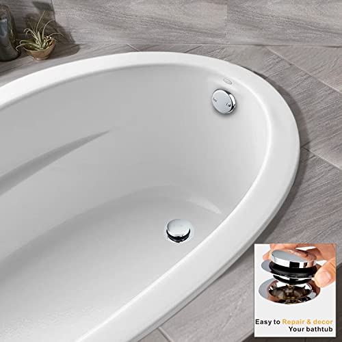 Artiwell Universal Tip Toe Bath Drain Stopper and Cover, Bathtub Drain Stopper, Replaces Lift and Turn, Tip-Toe and Trip Lever drains for Tub, EZ Installation and Clearing (Chrome Plated) - Image 4
