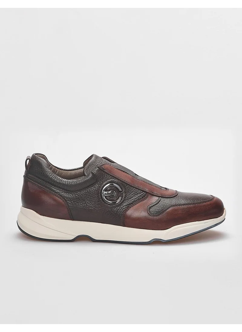 كاباني Leather Brown Men's Sports Shoes