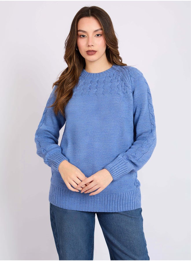 Women Regular Fit Pullover - Blue - pzsku/ZB1A578956E564A0CE830Z/45/_/1728989075/02cc301f-716d-4be5-9142-d65cdbc20c61