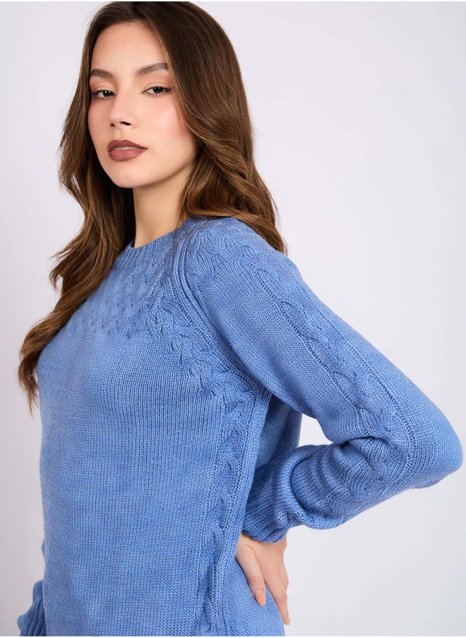 Women Regular Fit Pullover - Blue - pzsku/ZB1A578956E564A0CE830Z/45/_/1728989081/7f6b6b01-9e4b-4caa-a6cf-67e2b1510173