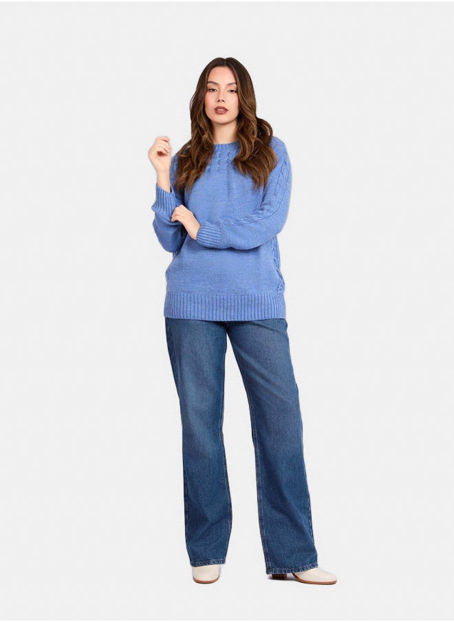 Women Regular Fit Pullover - Blue - pzsku/ZB1A578956E564A0CE830Z/45/_/1739391119/51439783-979c-487e-8537-1462ed8365c5