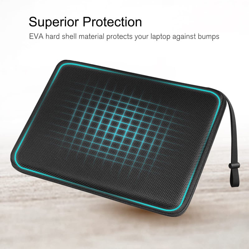 FINPAC FINPAC Hard Tablet Sleeve Case for 11-inch iPad Air M2 2024, iPad Pro M4 2024, iPad Pro 4th/3rd,10.9-inch iPad Air 5/4, Tablet Carrying Sleeve for 10.9 iPad 10th, 10.2 iPad 9/8/7, Surface Go (Black)  - Image 3