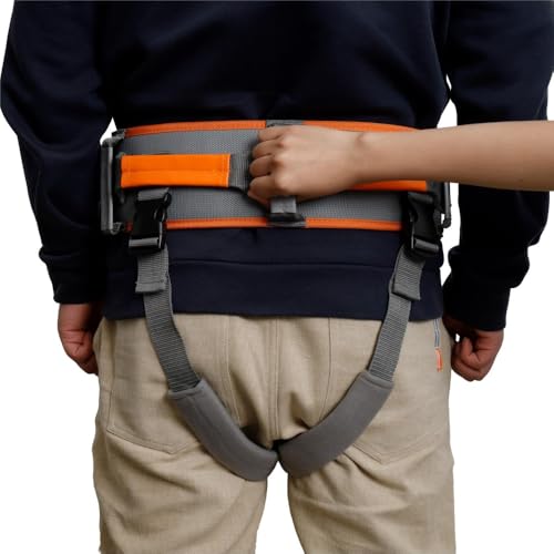 King Mills Gait Belt with Handles Used as Gate Belts for Physical Therapy, Gate Belts Medical for Elderly, or Safety Belt for Elderly Walking to Walking or Transfer in Physical Therapy or Daily Life, Orange, L - Image 1