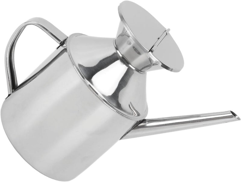 Stainless Steel Multifunctional Oil Can Ergonomics Handle for Kitchen Camping, 450ml (With Handle) - Image 2