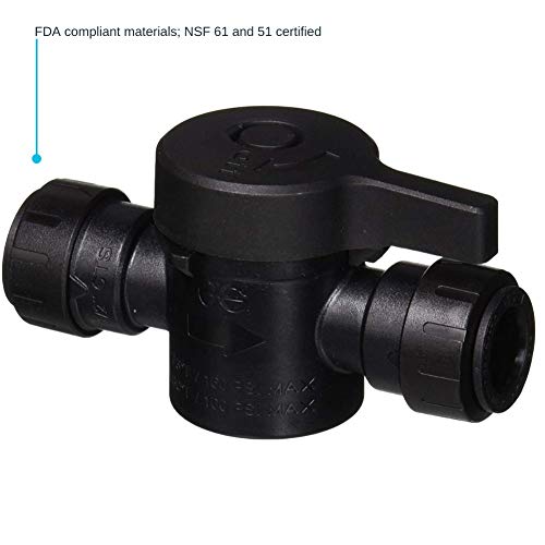 John Guest 1/2 Inch CTS ProLock Push-fit Shut Off Valve, Push to Connect Plastic Plumbing Fitting, Black, PSEISV20EP - Image 4