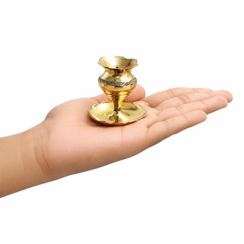 Spillbox Brass Incense Stick Holder Stand | Holder | Burner with Ash Catcher Agarbatti | Batti Stand | Plate | | Pooja Your Mandir Home & Office Decoration - Kalasam Agarbatti - Image 4