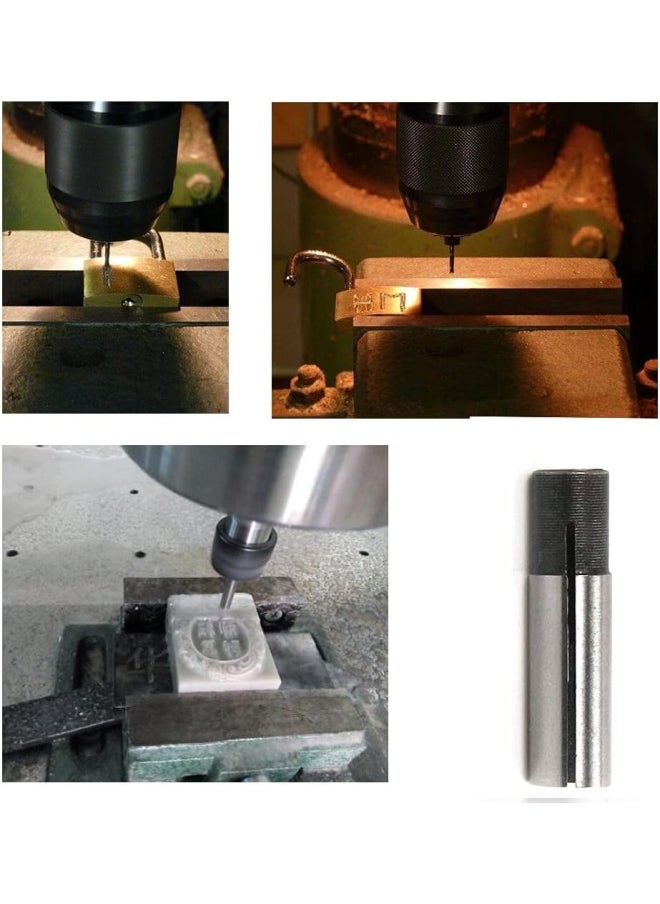 Preamer 6 Pics 1/4" To 1/8" Collet Chuck Driver Adapter For Lathe Cnc Router Cutter Milling Bit  - Image 5