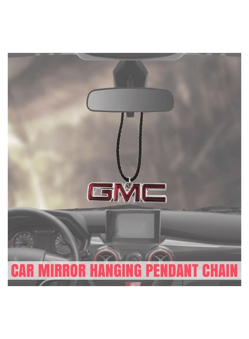 جي ام سي سلسلة تعليق معدنية صغيرة لسيارة GMC بشعار السيارة على مرآة السيارة مع قلادة شعار GMC 1 قطعة - Image 1