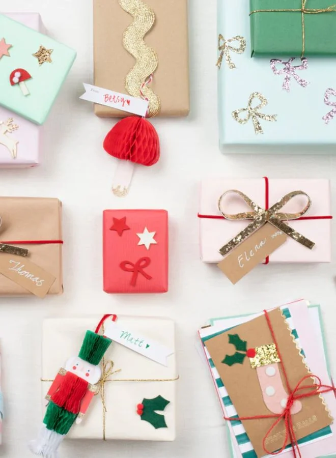 ميري ميري Glitter Bow Gift Tag Set