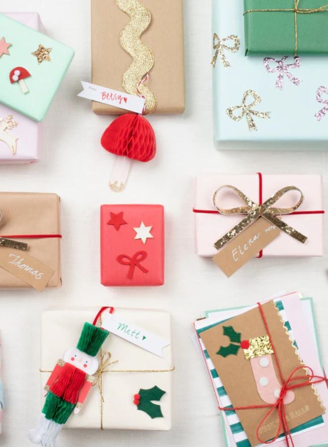 Meri Meri Glitter Bow Gift Tag Set - Image 2