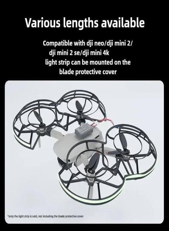 GetZget حزام إضاءة ليد من GetZget® متوافق مع طائرة DJI Neo، حزام مصباح مقاوم للماء، 3 أوضاع، وملحقات طيران ليلية جميلة (أخضر فلورسنت). - Image 3