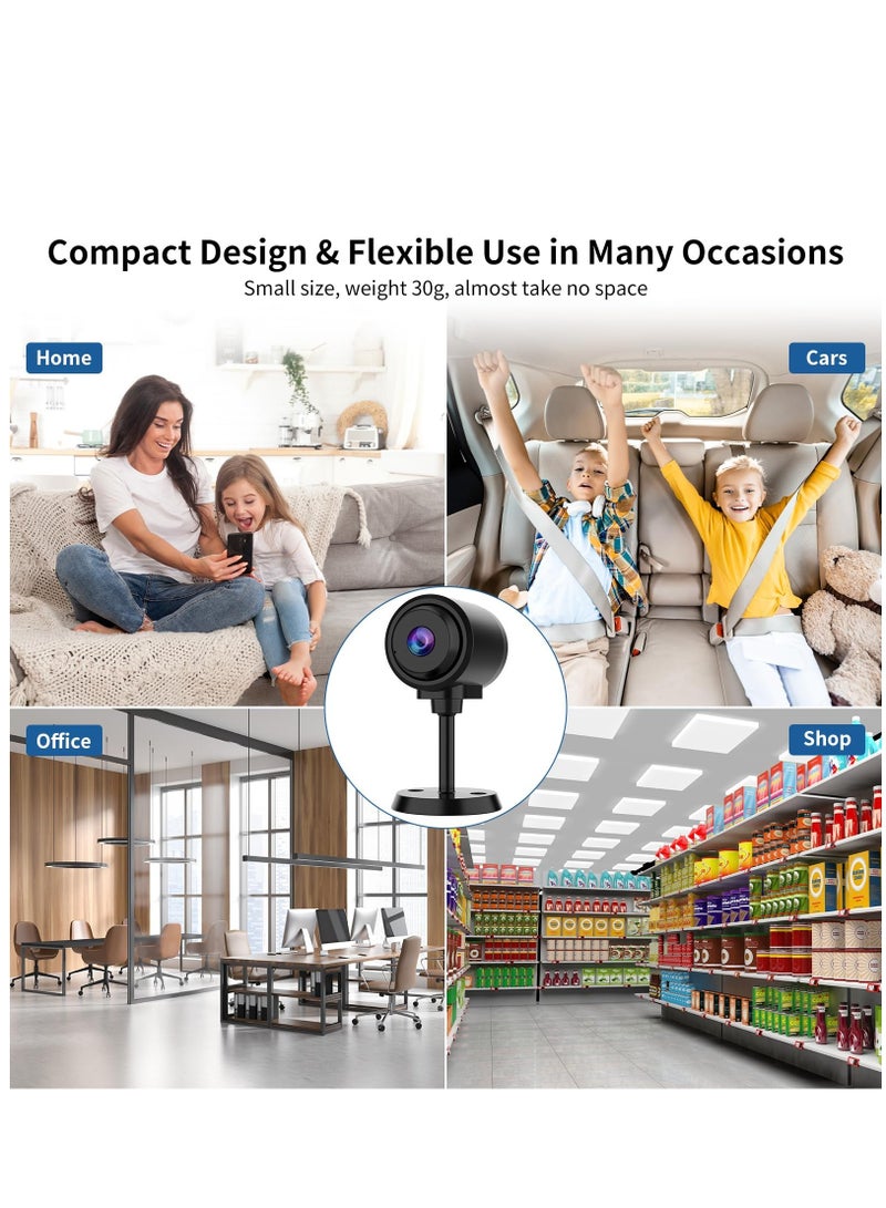 Excefore Tiny WiFi Camera for Home Security 1Pcs, Portable Battery Operated Camera with IR Night Vision, Human Detection, 136° Wide Angle, Baby Monitor Small Motion Activated Camera  - Image 2