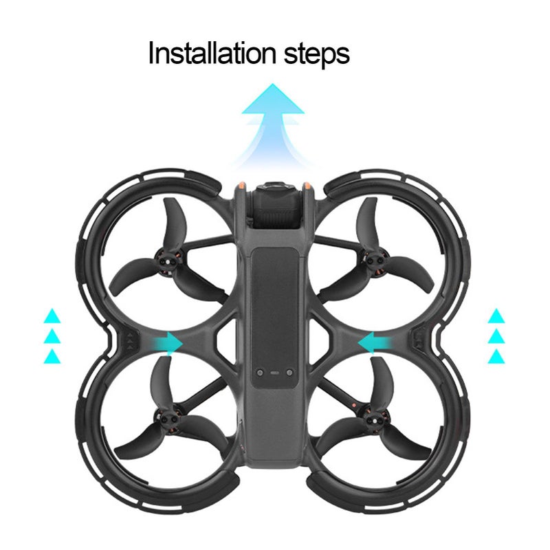 Propeller Guard For Drones TPU Material Lightweight Anti Collision Protective Bumper Ring Black - Image 4