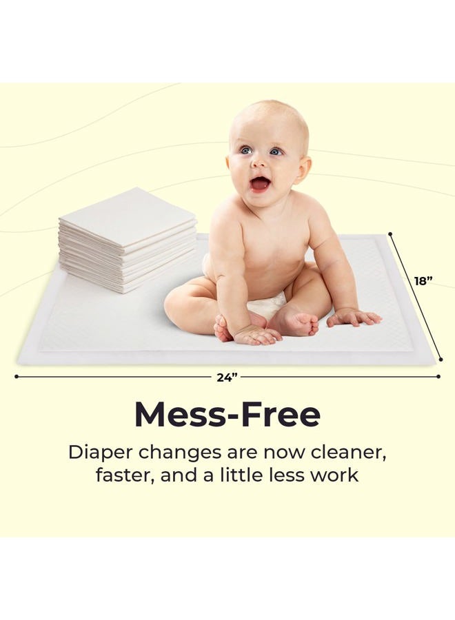Peekapoo Disposable Changing Pad Liners (50 Pack) Super Soft, Ultra Absorbent & Waterproof - Covers Any Surface for Mess Free Baby Diaper Changes - Image 2