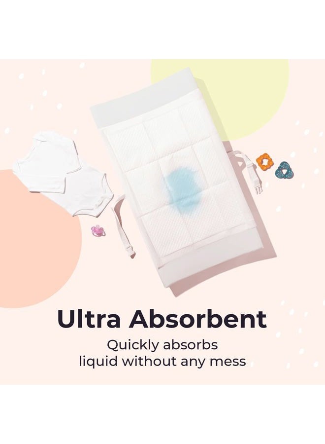 Peekapoo Disposable Changing Pad Liners (50 Pack) Super Soft, Ultra Absorbent & Waterproof - Covers Any Surface for Mess Free Baby Diaper Changes - Image 4