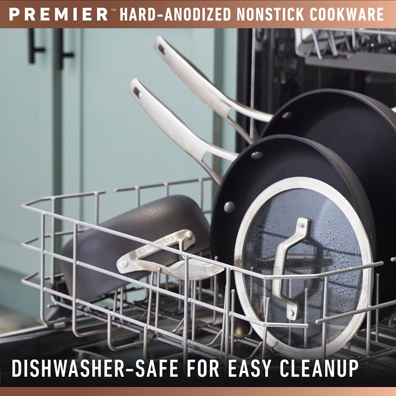 Calphalon Premier Hard-Anodized Nonstick 3.5-Quart Sauce Pan with Lid, Black, 3.5 QT - Image 4