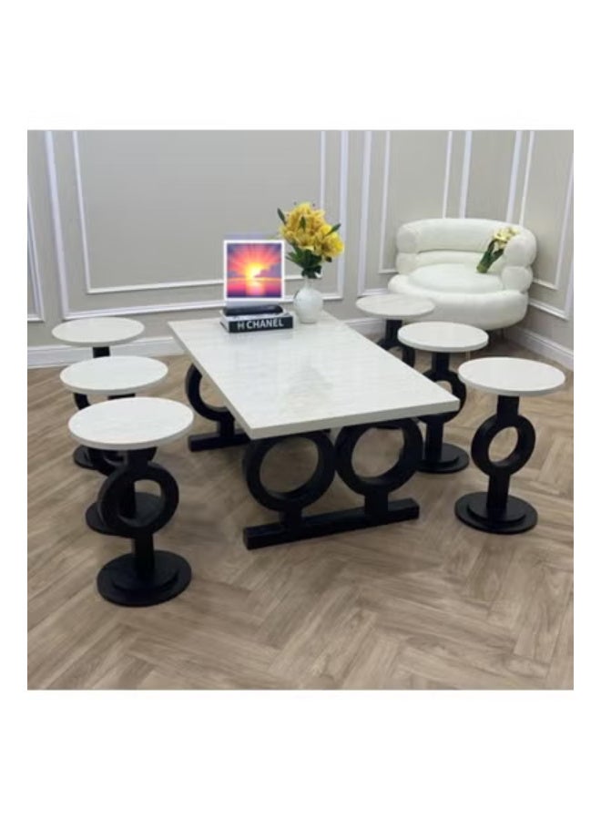Coffee table set, wood top