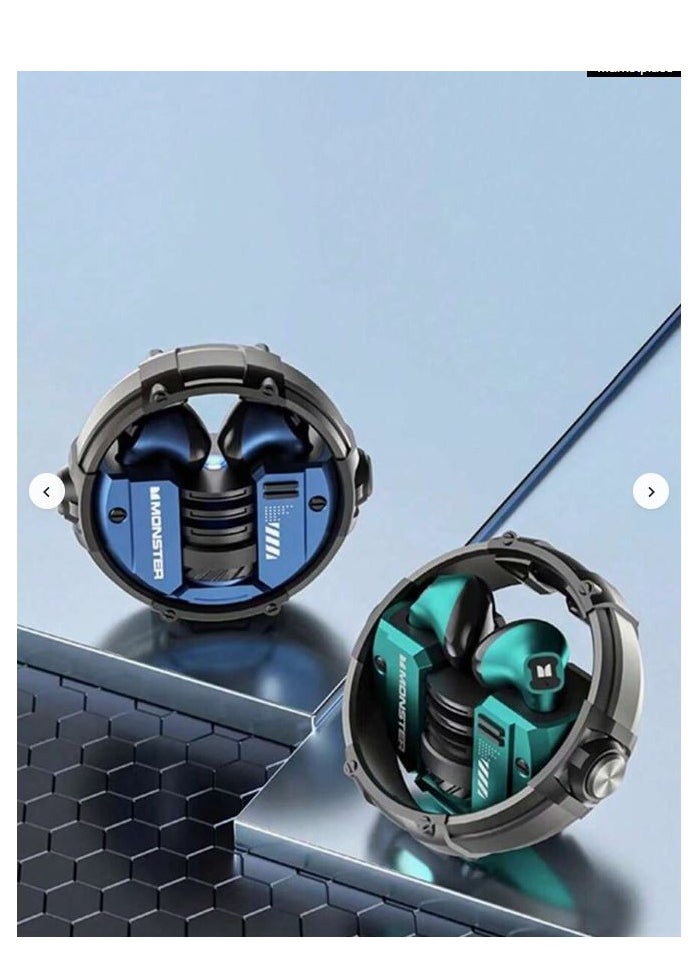 Monster - Monster XKT10 Bluetooth Earphones Wireless Headphones Gamer Headset Waterproof TWS Noise Reduction With Microphone Sports Earbud black - Image 1