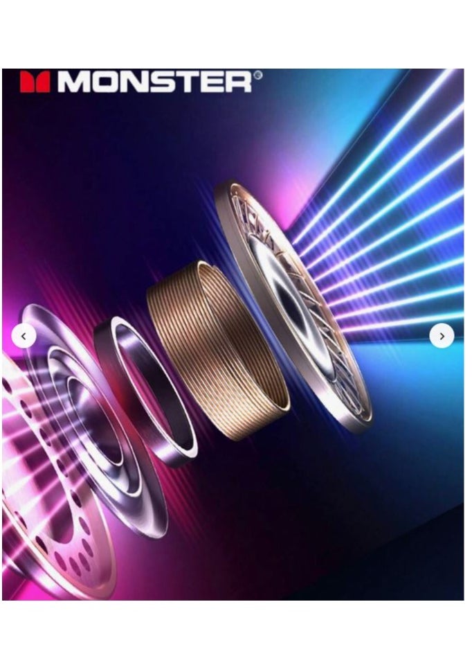 Monster - Monster XKT10 Bluetooth Earphones Wireless Headphones Gamer Headset Waterproof TWS Noise Reduction With Microphone Sports Earbud black - Image 1