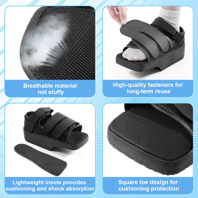 Estinko forefoot Offloading Post Op Shoe-Wedge Post Op Shoe Ortho Wedge Healing Shoe Non Weight Bearing Offloading Shoe for Broken Toe, Bunion, Hammer toe, Diabetic Foot Ulcer for Men and Women, L - Image 5