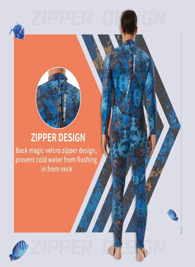 Seaskin Spearfishing Wetsuit for Mens, 1.5mm Neoprene Camo Full Body Diving Suits for Snorkeling Swimming (Camo 1.5mm, Medium) - Image 5