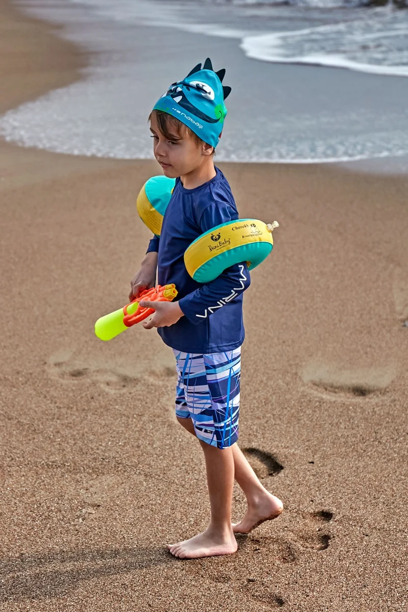 Marina Boy Navy Blue Swimming T-Shirt T2451