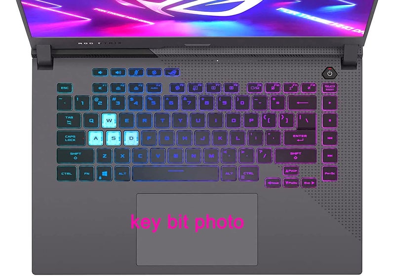 UHamn Keyboard Skin Compatible for 2021 ASUS ROG Strix G15 Gaming Laptop 15.6" G513QM G513QR G513QR-ES96 G513IH, 2022 ASUS ROG Strix G533Z G513R Series [Not Compatible for 2020 ASUS ROG Strix G15] (Clear) - Image 2