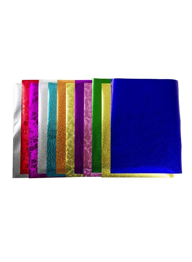 Hygloss Embossed Metallic Foil Paper For Arts & Crafts Classroom Activities & Artists8.5" X 11"12 Sheets 8.5X11Inch Assorted Colors & Designs - Image 2