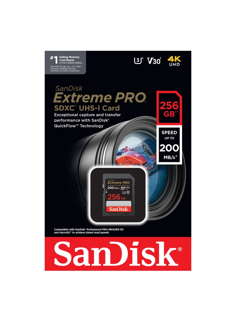 SanDisk 256GB Extreme PRO UHS-I SDXC Memory Card - Image 4