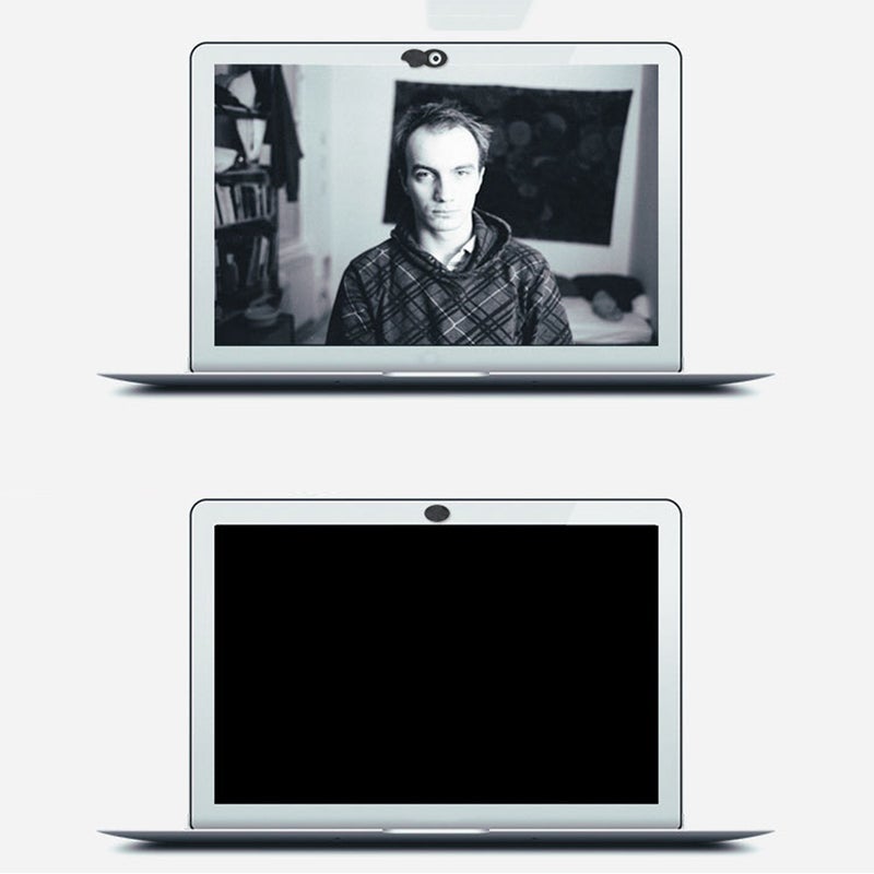 6PCS Laptop ABS Source Material 2 In 1 Camera Privacy Protection Sticker Cover Webcam Cover(Black) - Image 4