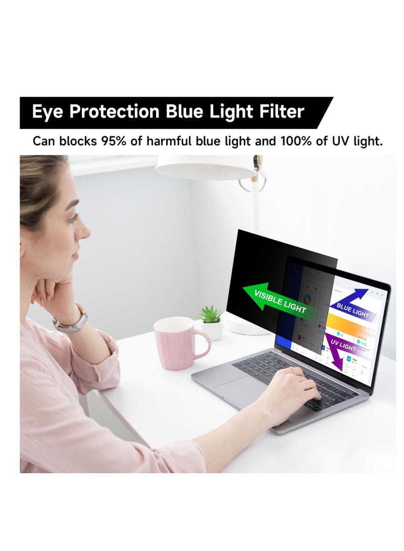 Laptop Privacy Screen 14 Inch, Laptop Screen Privacy Shield 16:10 Aspect Ratio Anti-Glare Blue Light Computer Monitor Protector,Removable 14in Filter for Lenovo HP Dell Acer Asus Thinkpad Envy Xps - Image 3
