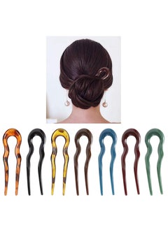 Lawie Lawie 7 Pack Plastic Hair Fork Pins Chopsticks Hairpins Picks Carved Hollow Long Hair Sticks Hairclips Magic Simple Fast Hair Bun Chignon Braids Twist Styling Maker Accessories Bulk 