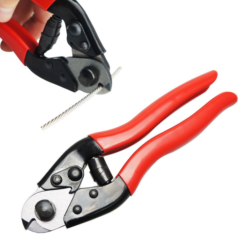Muzata Cable Cutter Heavy Duty Stainless Steel Wire Rope Seal Cutter Aircraft Up to 5/32" for Deck Railing Metal Fence Bicycle Housing Brake M015, CT1 - Image 1