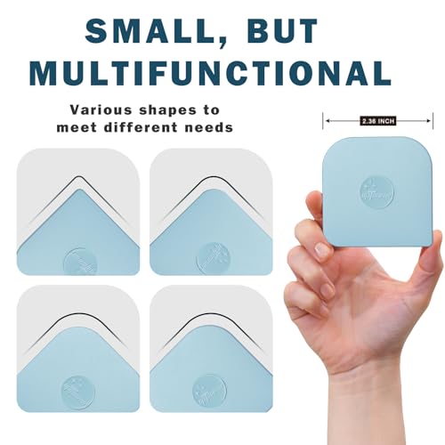 Matscover Pan Scraper, 5 Pcs Pot Scraper Plastic, Pot Scraper Non Scratch for Cast Iron, Pot and Pan Cleaning, Sturdy Scraper Kitchen Tool-Aqua - Image 3