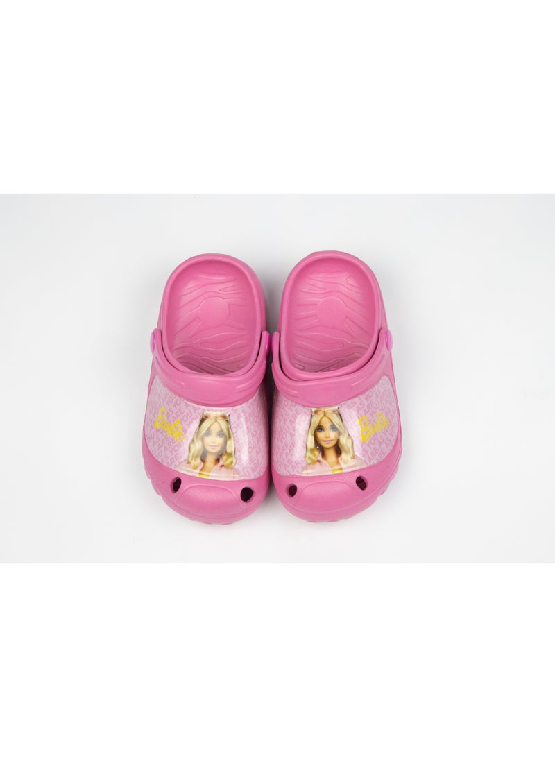 باربي قباقيب باربي للأطفال - صندل خفيف الوزن ومريح وسهل الارتداء - وردي - Image 1
