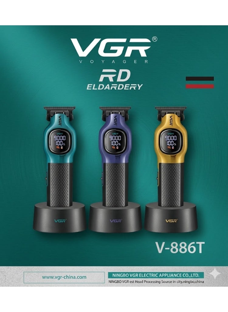 VGR The VGR V-886T is a professional-grade, high-performance hair trimmer that belongs to the heavy-duty "V-Series." It is particularly recognized for its Translucent housing (transparent body) that allows you to see the inner motor and circuitry, a popular trend in 2026 professional barbering tools. Cyber Crystal - Image 3