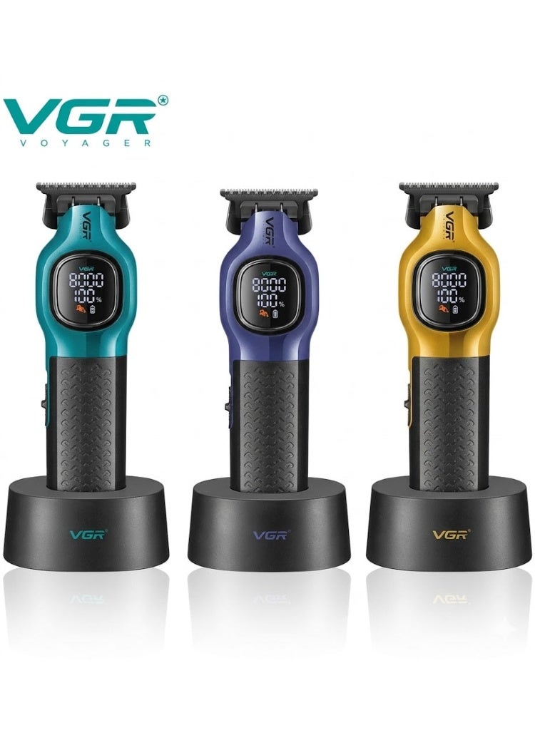 VGR The VGR V-886T is a professional-grade, high-performance hair trimmer that belongs to the heavy-duty "V-Series." It is particularly recognized for its Translucent housing (transparent body) that allows you to see the inner motor and circuitry, a popular trend in 2026 professional barbering tools. Cyber Crystal - Image 4