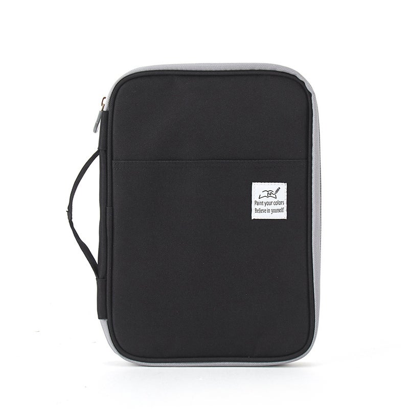 New 192/96 color pencil curtain sketch painting special Pencil Case art student storage bag stationery bag in stock Black 